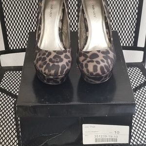 Shoes - Leopard Heel Shoes, Size 10